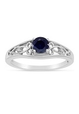outstanding white gold sapphire gemstone birthstone baby ring